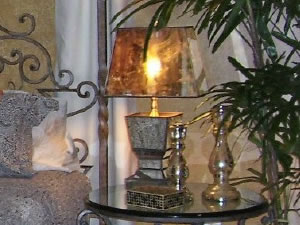 Antiqued Mirror Table Lamp